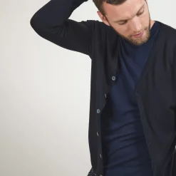 Maison Montagut Vestes Et Gilets>Gilet Boutonne En Laine Merinos - Brad
