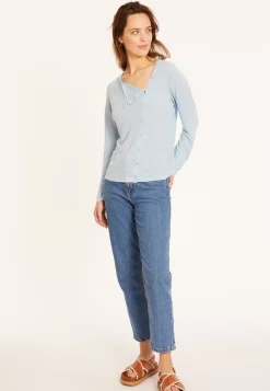 Maison Montagut Vestes Et Gilets>Gilet Boutonne En Lin Flamme - Mado