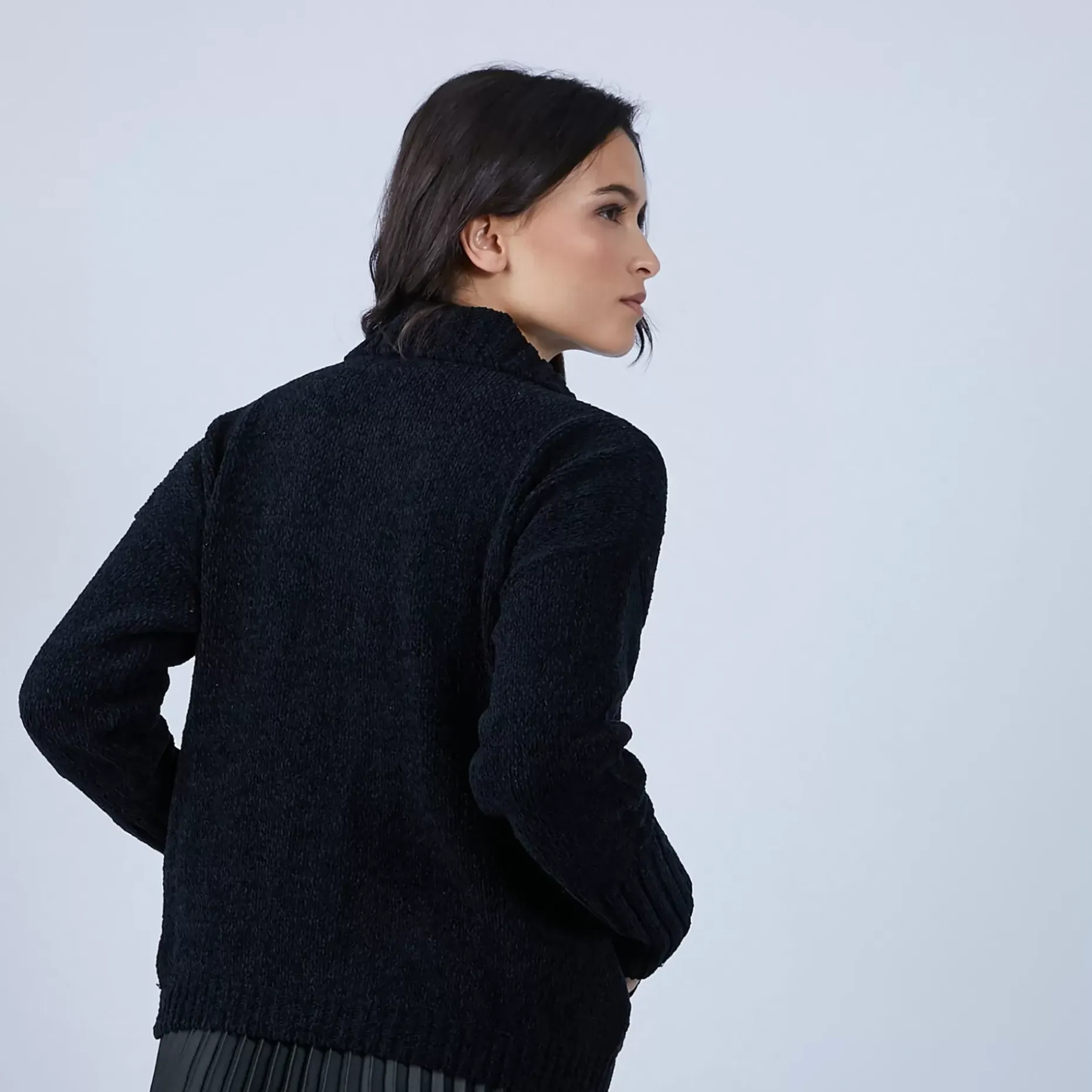 Maison Montagut Vestes Et Gilets>Gilet Col Montant En Soie Laine Velours - Bresil