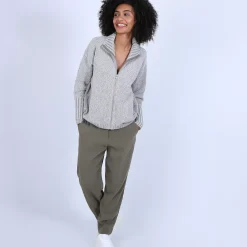 Maison Montagut Vestes Et Gilets>Gilet Col Montant En Soie Laine Velours - Bresil