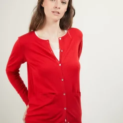 Maison Montagut Vestes Et Gilets>Gilet Col Rond En Laine Merinos - Betsi