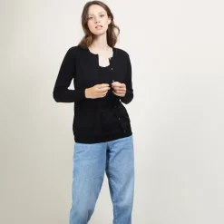 Maison Montagut Vestes Et Gilets>Gilet Col Rond En Laine Merinos - Betsi
