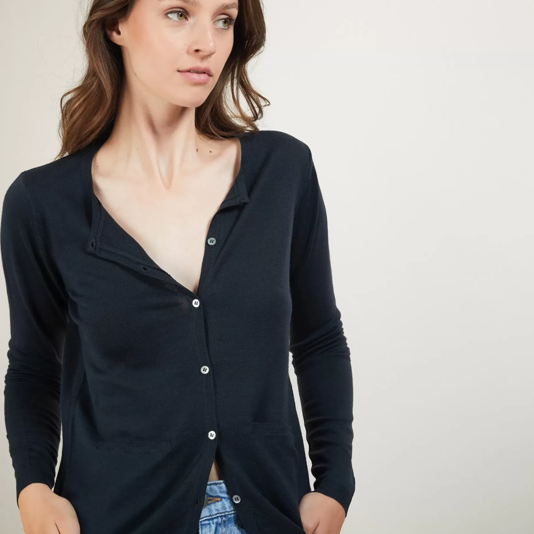 Maison Montagut Vestes Et Gilets>Gilet Col Rond En Laine Merinos - Betsi