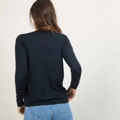 Maison Montagut Vestes Et Gilets>Gilet Col Rond En Laine Merinos - Betsi