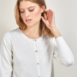 Maison Montagut Vestes Et Gilets>Gilet Col Rond En Laine Merinos - Betsi