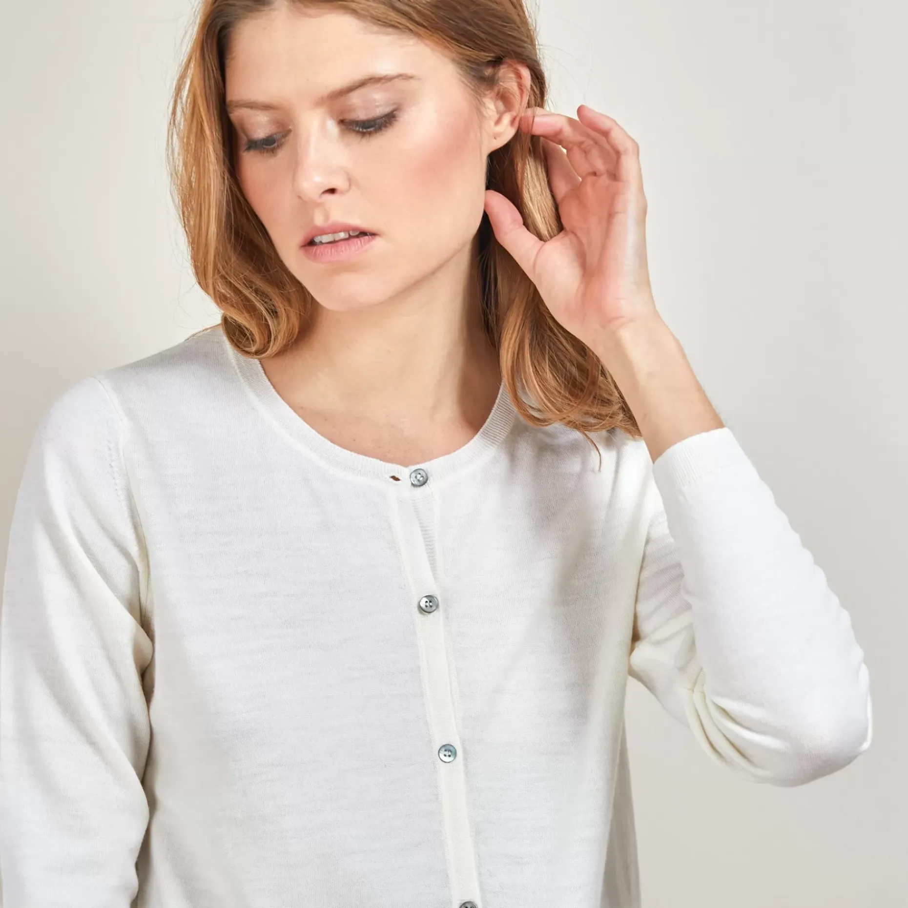 Maison Montagut Vestes Et Gilets>Gilet Col Rond En Laine Merinos - Betsi