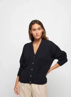 Maison Montagut Vestes Et Gilets>Gilet Col V En Coton Et Lin - Thais