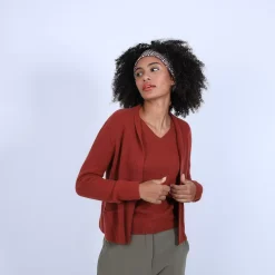 Maison Montagut Vestes Et Gilets>Gilet Court Avec Poches En Cachemire - Basma