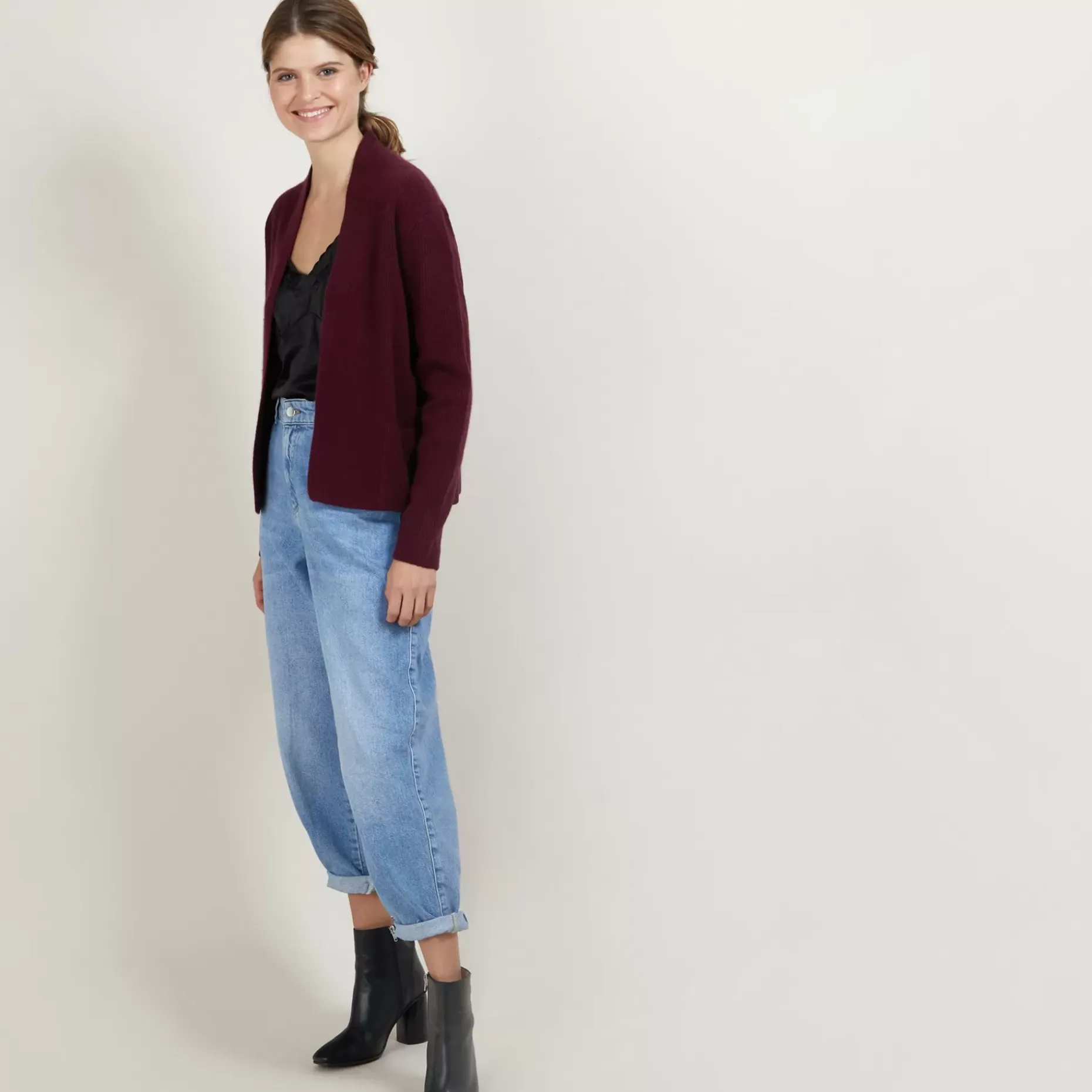 Maison Montagut Vestes Et Gilets>Gilet Court En Cachemire Avec Poches - Basma