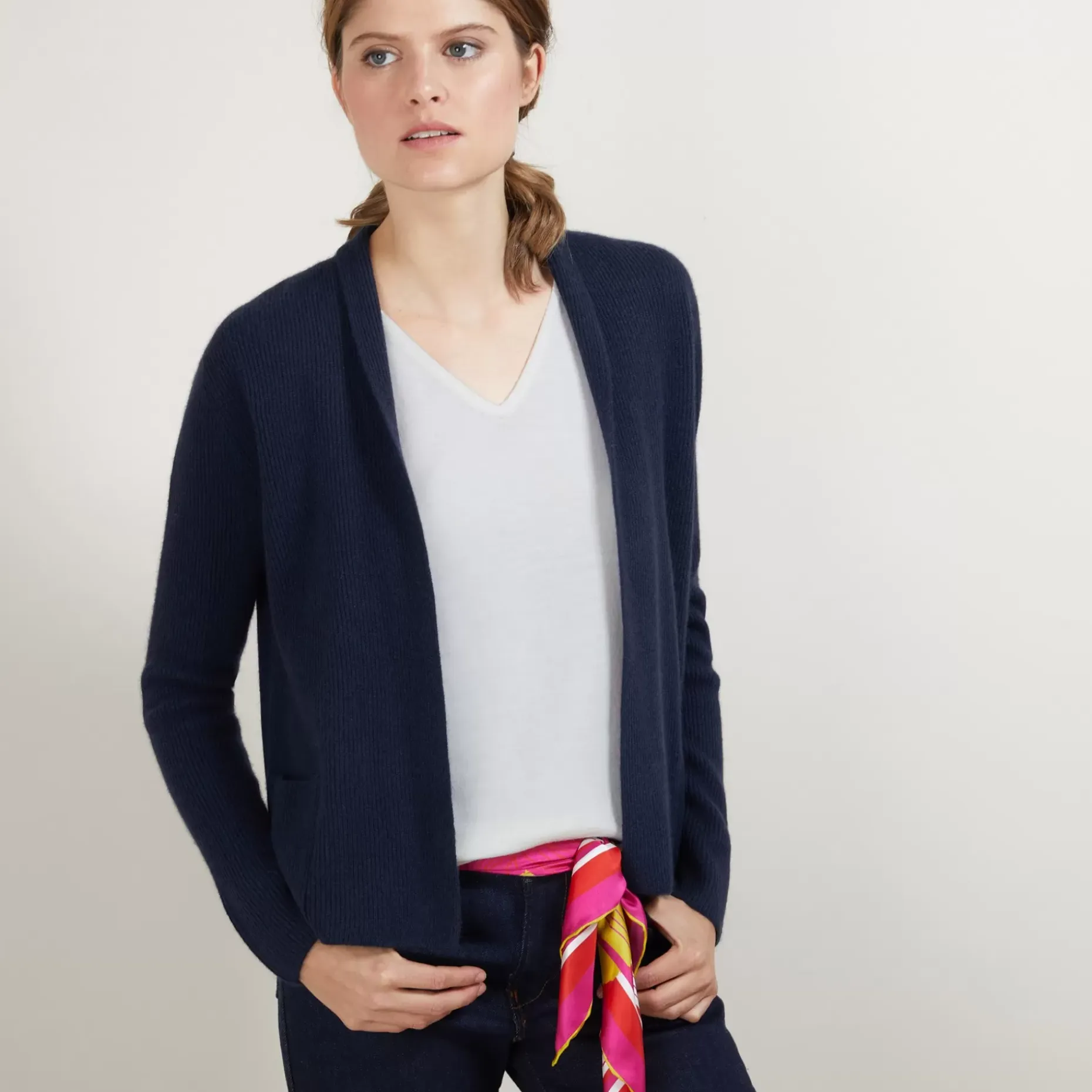 Maison Montagut Vestes Et Gilets>Gilet Court En Cachemire Avec Poches - Basma