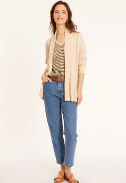 Maison Montagut Vestes Et Gilets>Gilet En Lin Flamme Col Chale - Maelle