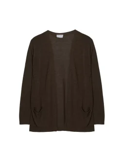 Maison Montagut Vestes Et Gilets>Gilet Long Avec Poches En Lin Flamme - Tabata