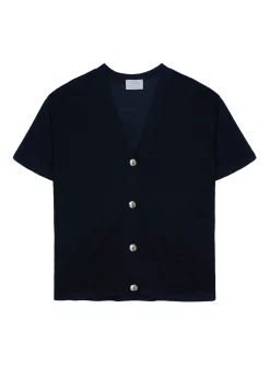 Maison Montagut T-Shirts>Gilet Manches Courtes En Lin Flamme - Tanya