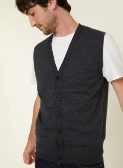 Maison Montagut Vestes Et Gilets>Gilet Sans Manches Avec Logo En Laine Merinos - Ernardo