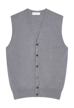 Maison Montagut Vestes Et Gilets>Gilet Sans Manches Avec Logo En Laine Merinos - Ernardo