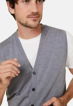 Maison Montagut Vestes Et Gilets>Gilet Sans Manches Avec Logo En Laine Merinos - Ernardo