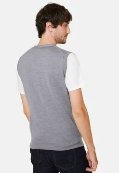 Maison Montagut Vestes Et Gilets>Gilet Sans Manches Avec Logo En Laine Merinos - Ernardo