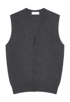 Maison Montagut Vestes Et Gilets>Gilet Sans Manches Avec Logo En Laine Merinos - Ernardo