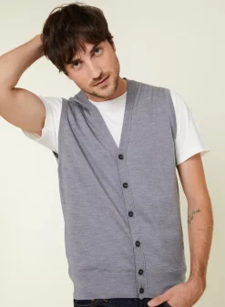 Maison Montagut Vestes Et Gilets>Gilet Sans Manches Avec Logo En Laine Merinos - Ernardo