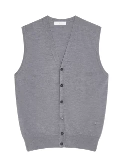 Maison Montagut Vestes Et Gilets>Gilet Sans Manches Avec Logo En Laine Merinos - Ernardo