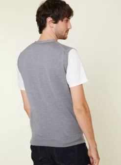 Maison Montagut Vestes Et Gilets>Gilet Sans Manches Avec Logo En Laine Merinos - Ernardo