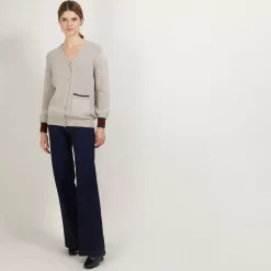 Maison Montagut Vestes Et Gilets>Gilet Tricolore En Laine - Faeza
