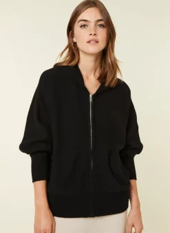 Maison Montagut Vestes Et Gilets>Gilet Zippe A Capuche En Cachemire Melange - Albin
