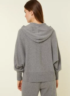 Maison Montagut Vestes Et Gilets>Gilet Zippe A Capuche En Cachemire Melange - Albin
