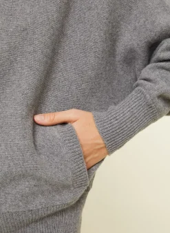 Maison Montagut Vestes Et Gilets>Gilet Zippe A Capuche En Cachemire Melange - Albin