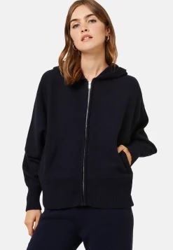 Maison Montagut Vestes Et Gilets>Gilet Zippe A Capuche En Cachemire Melange - Albin