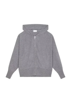 Maison Montagut Vestes Et Gilets>Gilet Zippe A Capuche En Cachemire Melange - Albin