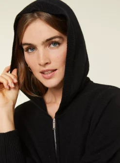 Maison Montagut Vestes Et Gilets>Gilet Zippe A Capuche En Cachemire Melange - Albin