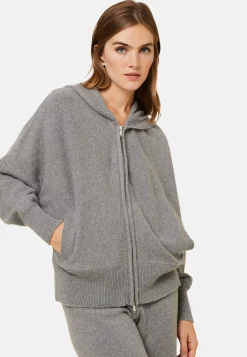 Maison Montagut Vestes Et Gilets>Gilet Zippe A Capuche En Cachemire Melange - Albin