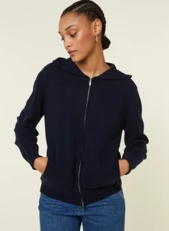 Maison Montagut Vestes Et Gilets>Gilet Zippe A Capuche En Cachemire Melange - Alfred