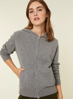 Maison Montagut Vestes Et Gilets>Gilet Zippe A Capuche En Cachemire Melange - Alfred