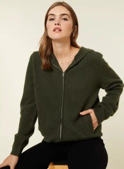Maison Montagut Vestes Et Gilets>Gilet Zippe A Capuche En Cachemire Melange - Alfred
