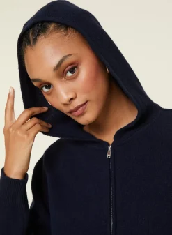 Maison Montagut Vestes Et Gilets>Gilet Zippe A Capuche En Cachemire Melange - Alfred