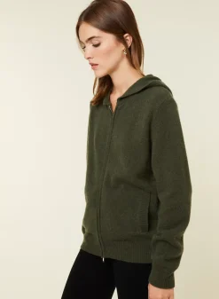 Maison Montagut Vestes Et Gilets>Gilet Zippe A Capuche En Cachemire Melange - Alfred