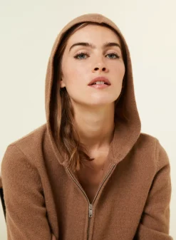 Maison Montagut Vestes Et Gilets>Gilet Zippe A Capuche En Cachemire Melange - Alfred