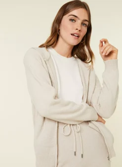 Maison Montagut Vestes Et Gilets>Gilet Zippe A Capuche En Cachemire Melange - Alfred