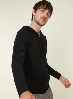 Maison Montagut Vestes Et Gilets>Gilet Zippe A Capuche En Cachemire 2 Fils - Bradley