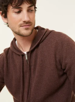 Maison Montagut Vestes Et Gilets>Gilet Zippe A Capuche En Cachemire 2 Fils - Bradley
