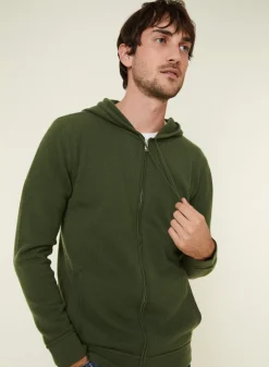 Maison Montagut Vestes Et Gilets>Gilet Zippe A Capuche En Cachemire 2 Fils - Bradley