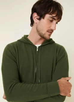 Maison Montagut Vestes Et Gilets>Gilet Zippe A Capuche En Cachemire 2 Fils - Bradley