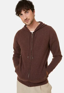 Maison Montagut Vestes Et Gilets>Gilet Zippe A Capuche En Cachemire 2 Fils - Bradley