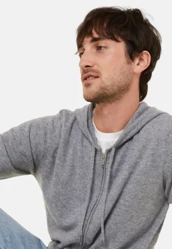 Maison Montagut Vestes Et Gilets>Gilet Zippe A Capuche En Cachemire 2 Fils - Bradley
