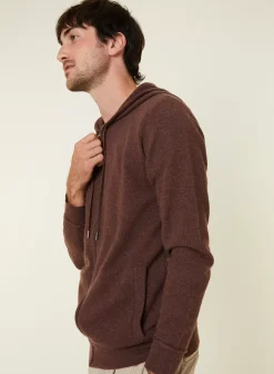 Maison Montagut Vestes Et Gilets>Gilet Zippe A Capuche En Cachemire 2 Fils - Bradley