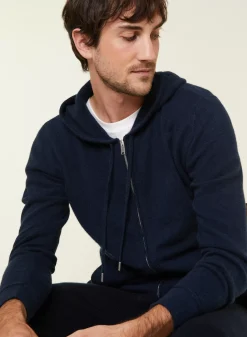 Maison Montagut Vestes Et Gilets>Gilet Zippe A Capuche En Cachemire 2 Fils - Bradley