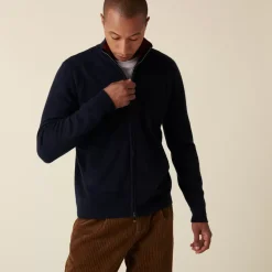 Maison Montagut Vestes Et Gilets>Gilet Zippe A Poches En Cachemire 2 Fils - Eloane