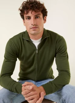 Maison Montagut Vestes Et Gilets>Gilet Zippe Avec Logo En Laine Merinos - Estian